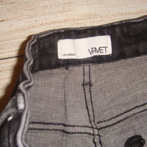 Flying Monkey Vervet Black Distressed 11" Rise Remi Mom Jeans 26 - Picture 6 of 10